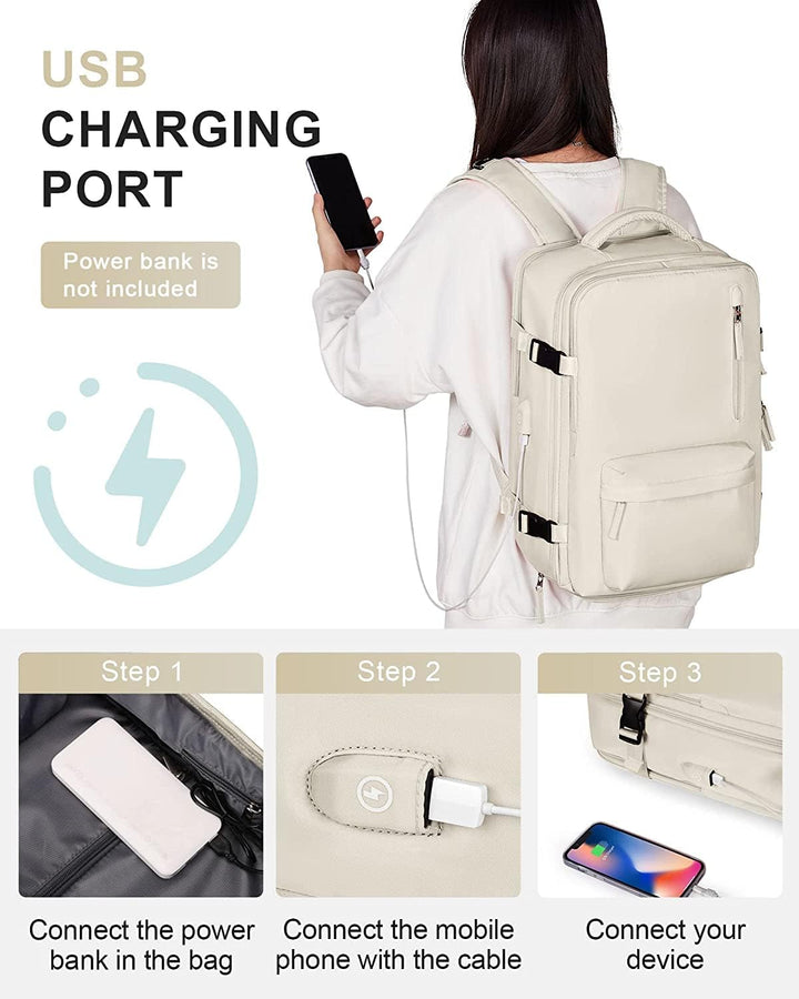 40L Vízálló Utazó Hátizsák Cipőtartóval és USB Porttal – 14” Laptop Méretű
