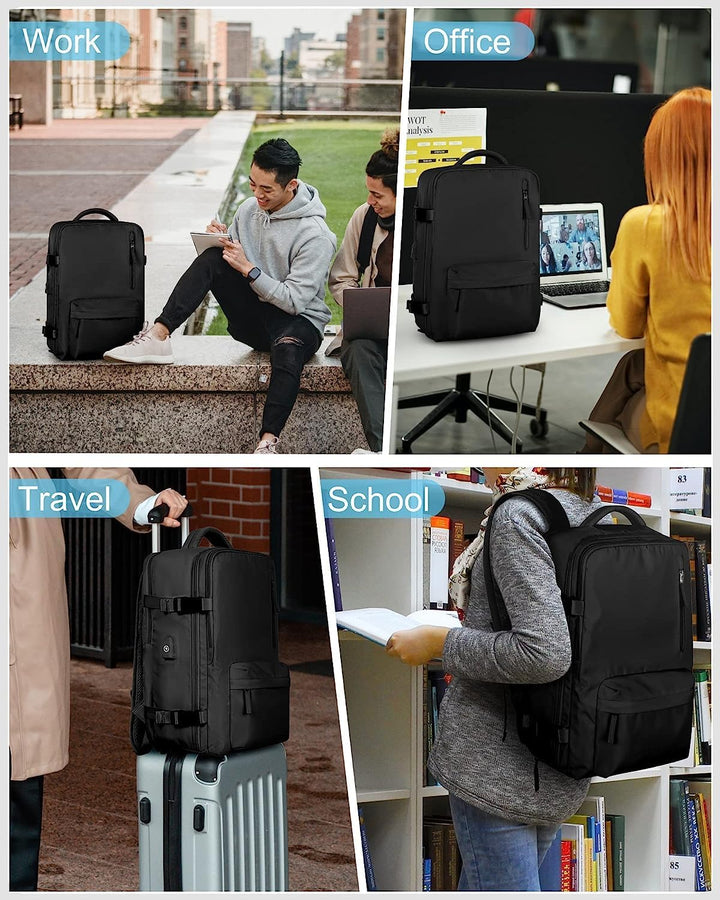 40L Vízálló Utazó Hátizsák Cipőtartóval és USB Porttal – 14” Laptop Méretű