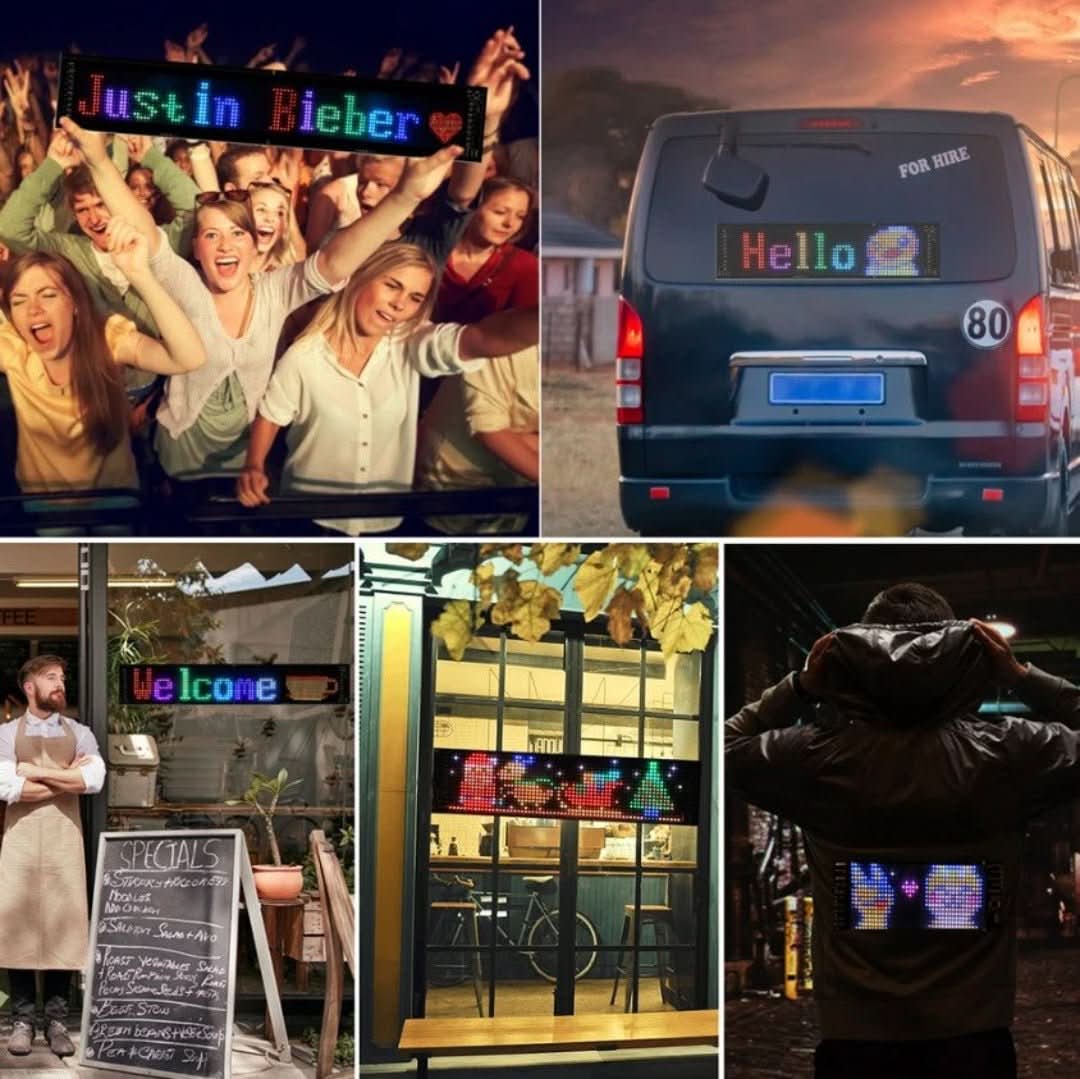 Állítható LED Autós Kijelző - GlowSign