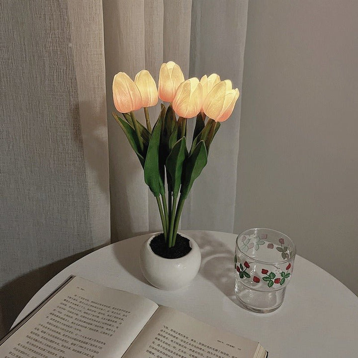 Dekoratív LED Tulipán Asztali Lámpa – Florima