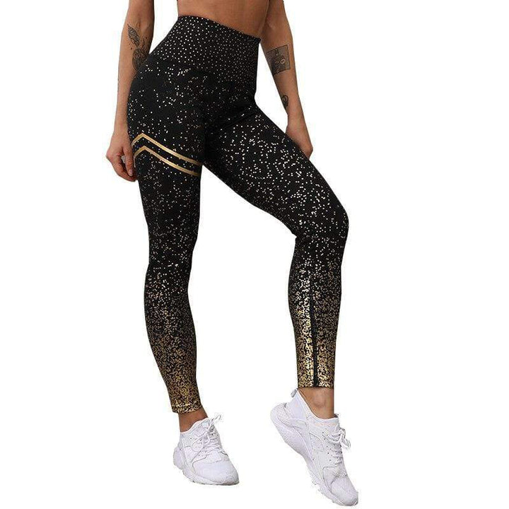 Magas derekú sport leggings - Lila