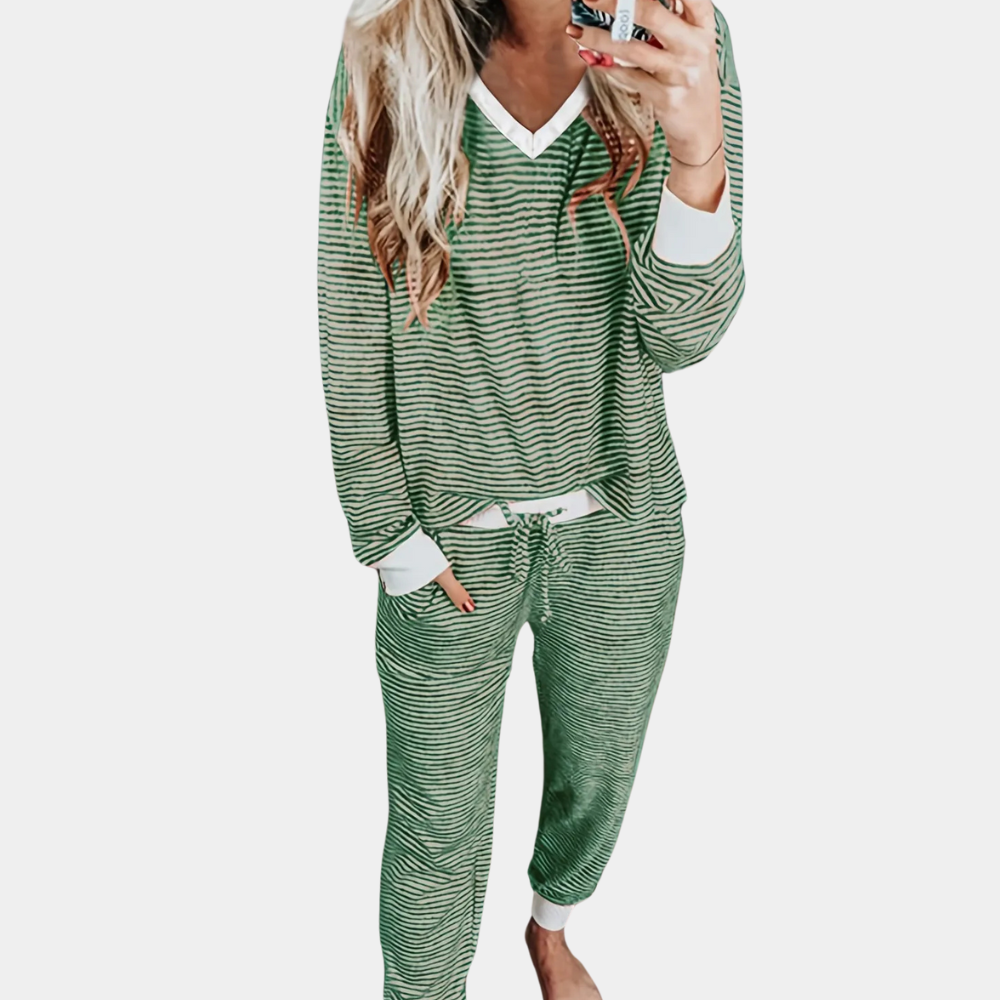 Klasszikus pizsama szett hölgyeknek - Celeste