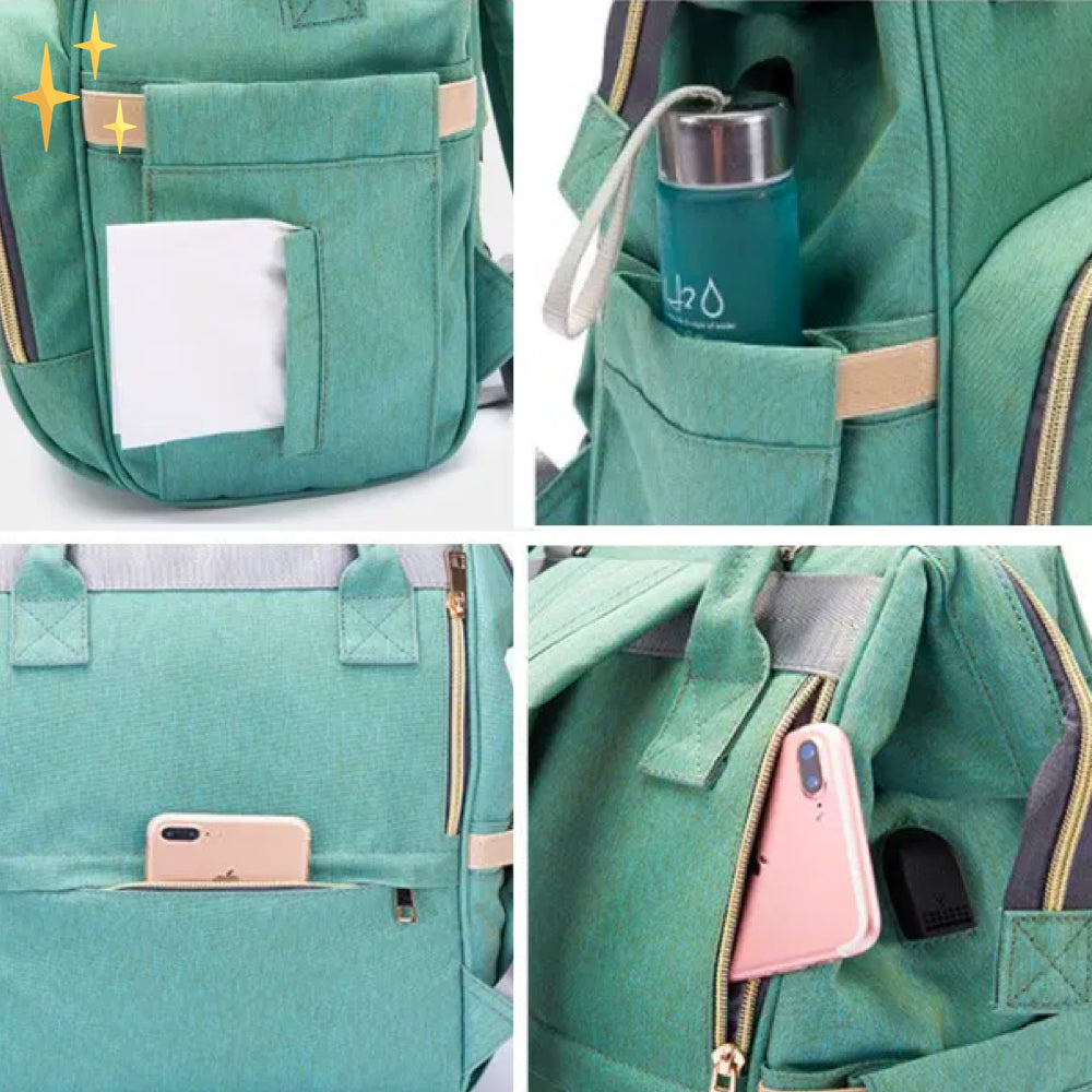 Stílusos Pelenkázó Hátizsák USB-töltővel – ParentPack