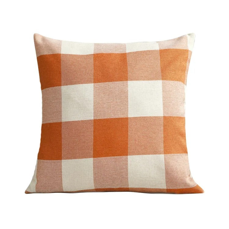 Kényelmes Kockás párnahuzat vidéki stílusban – Autumn Plaid (1+1 INGYEN)