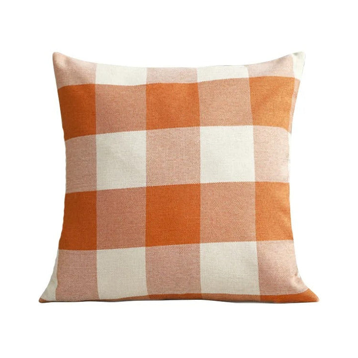 Kényelmes Kockás párnahuzat vidéki stílusban – Autumn Plaid (1+1 INGYEN)