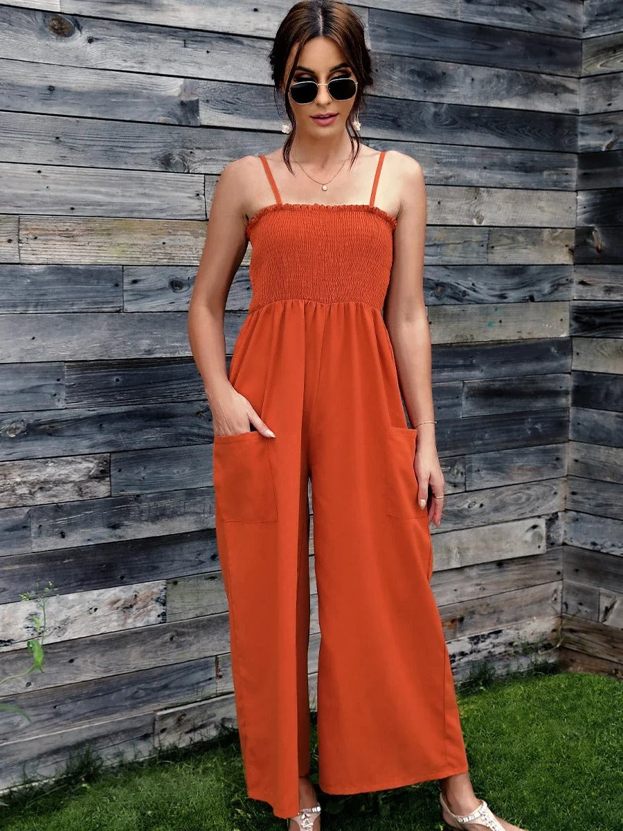 Nyári női overall spagetti pánttal, vintage stílusban - RetroLuft