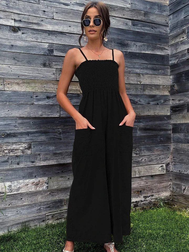 Nyári női overall spagetti pánttal, vintage stílusban - RetroLuft