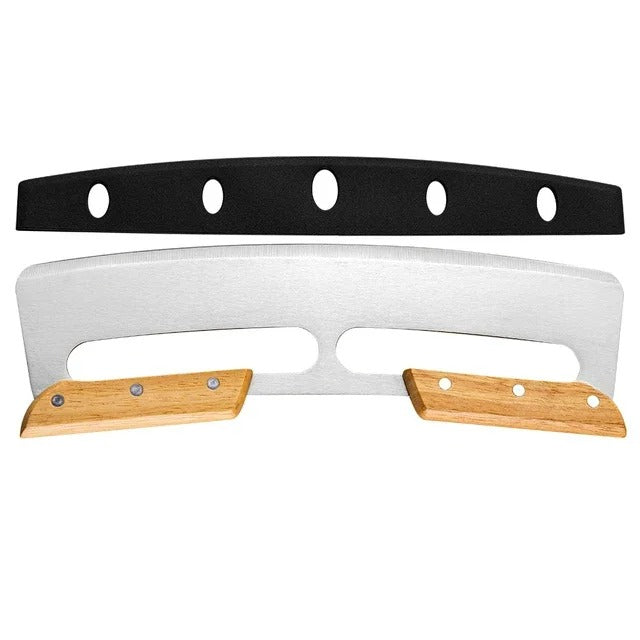 Nagy Pizzavágó Görbített Rozsdamentes Acél Késsel (35 cm) - Bruno