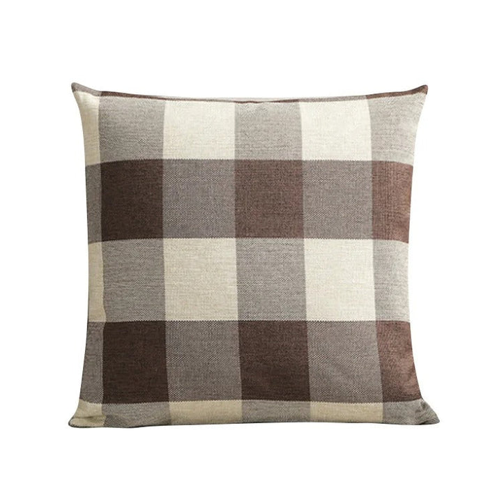 Kényelmes Kockás párnahuzat vidéki stílusban – Autumn Plaid (1+1 INGYEN)