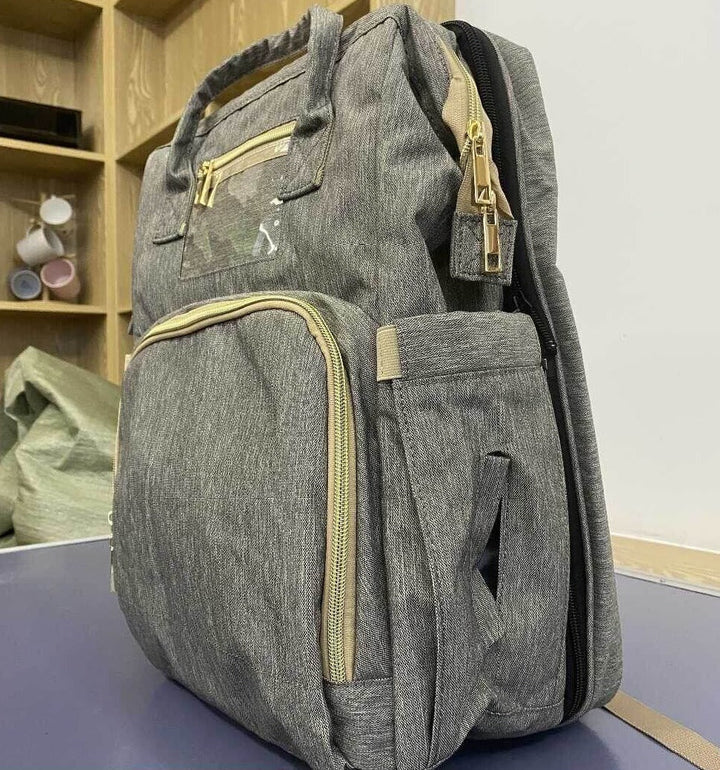 Átalakítható Baba Pelenkázó Hátizsák Hajtogatható Kiságyal – Vízálló, Többzsebős Dizájn