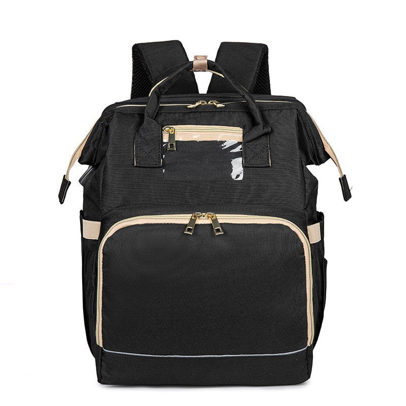 Átalakítható Baba Pelenkázó Hátizsák Hajtogatható Kiságyal – Vízálló, Többzsebős Dizájn