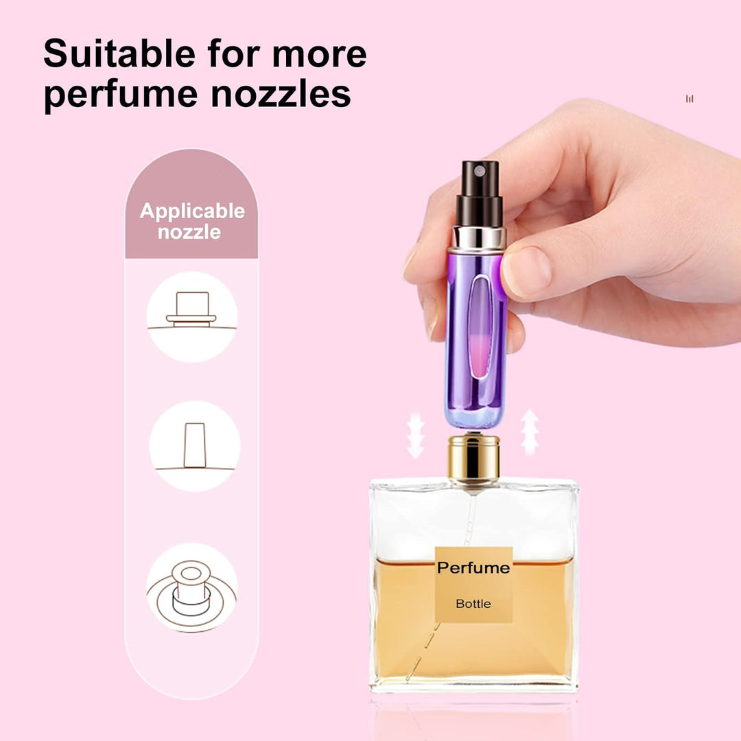 1+1 INGYEN – Mini Utántölthető Parfüm Aeroszol Palackok (5ml, 4 Darab)