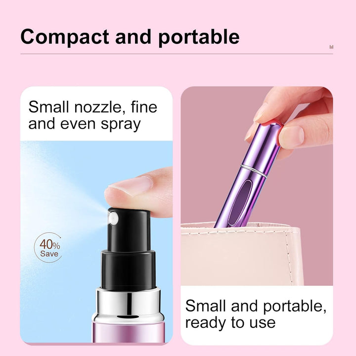 1+1 INGYEN – Mini Utántölthető Parfüm Aeroszol Palackok (5ml, 4 Darab)