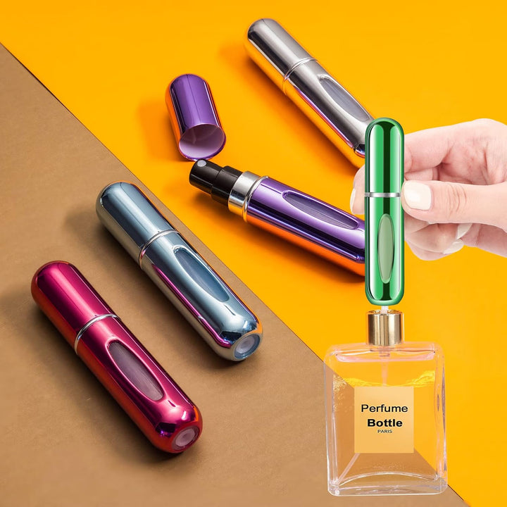 1+1 INGYEN – Mini Utántölthető Parfüm Aeroszol Palackok (5ml, 4 Darab)