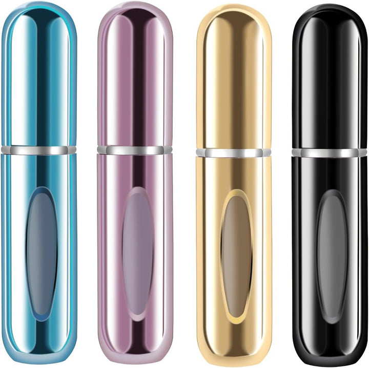 1+1 INGYEN – Mini Utántölthető Parfüm Aeroszol Palackok (5ml, 4 Darab)