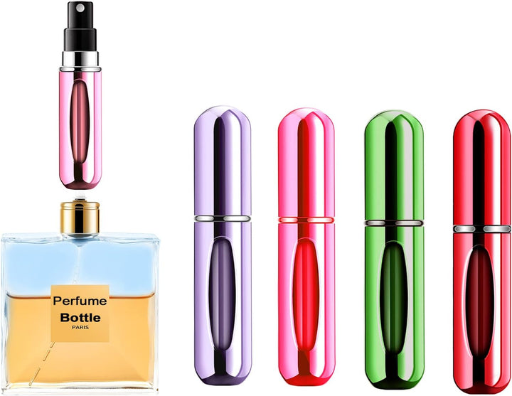 1+1 INGYEN – Mini Utántölthető Parfüm Aeroszol Palackok (5ml, 4 Darab)