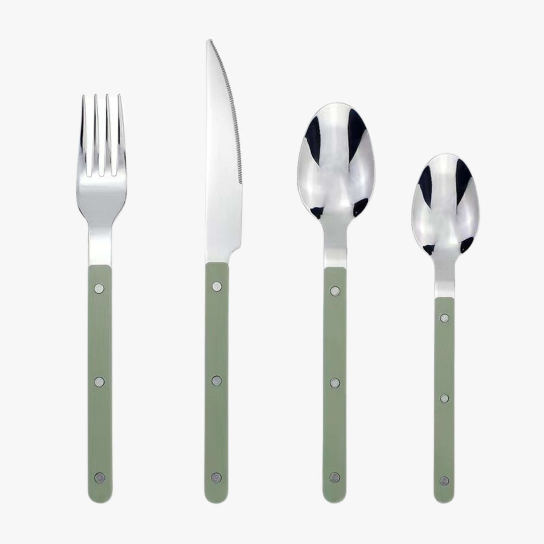 24 darabos rozsdamentes acél evőeszközkészlet gravírozott designnal - BistroLine