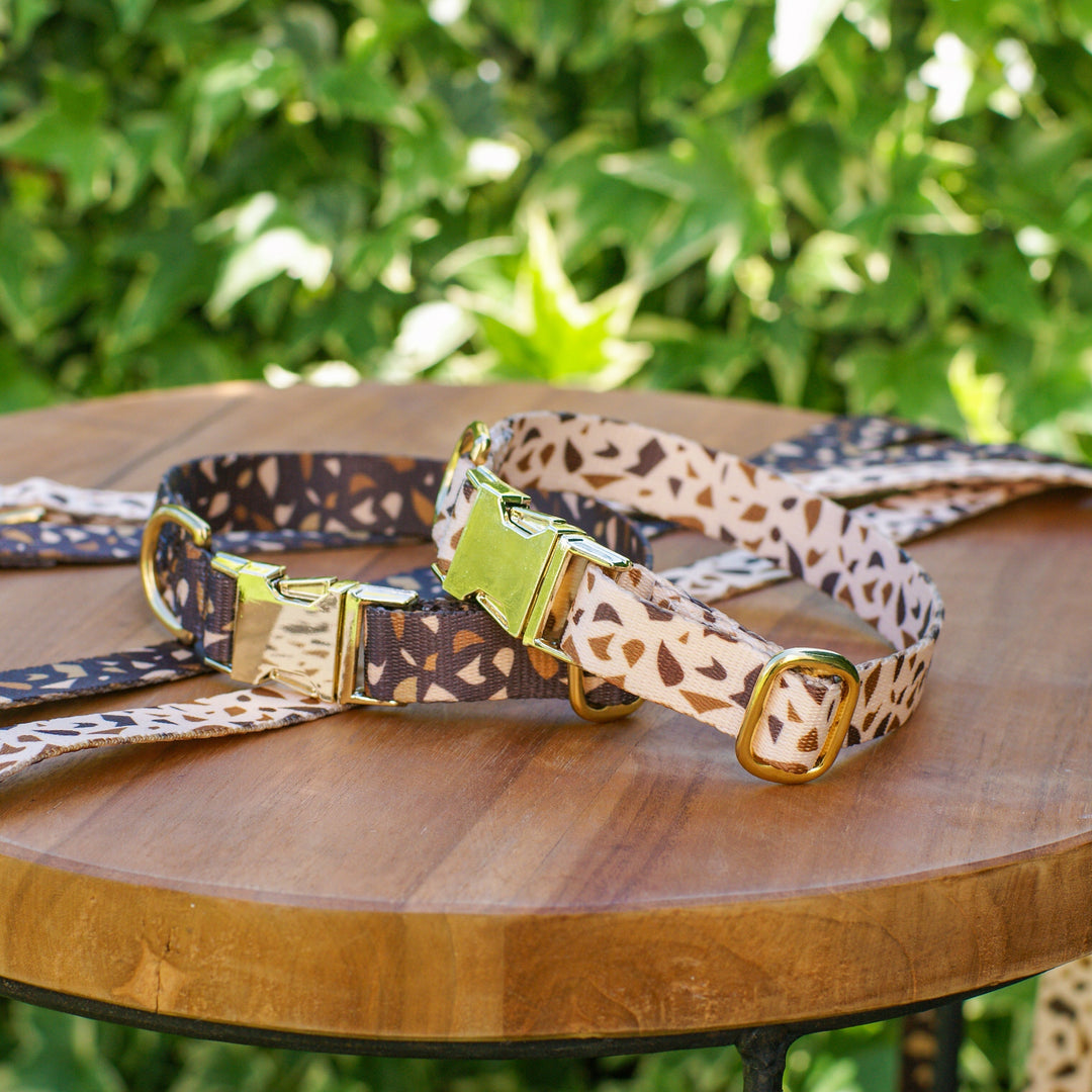 Kutya nyakörv arany kiegészítőkkel – GoldenTerra