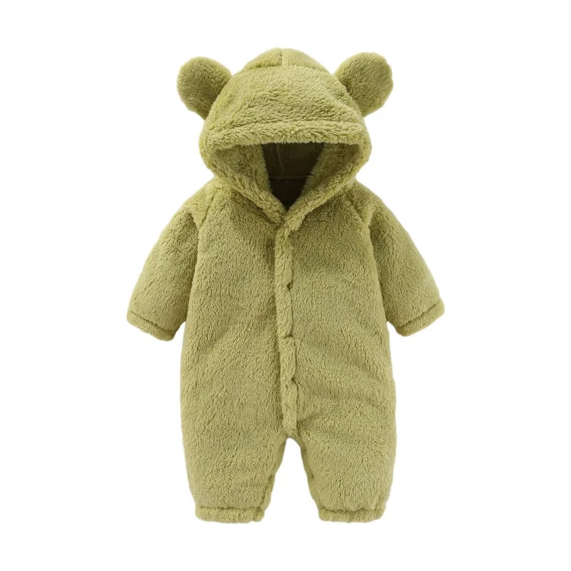Meleg Teddy Babaöltöny Fülekkel – Maximális Fleece Kényelem Gyerekeknek