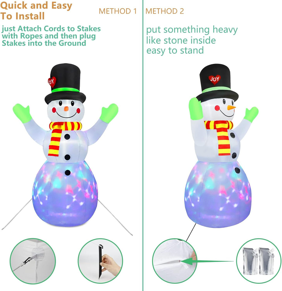 Felfújható Világító Hóember (213 cm) - Lotte