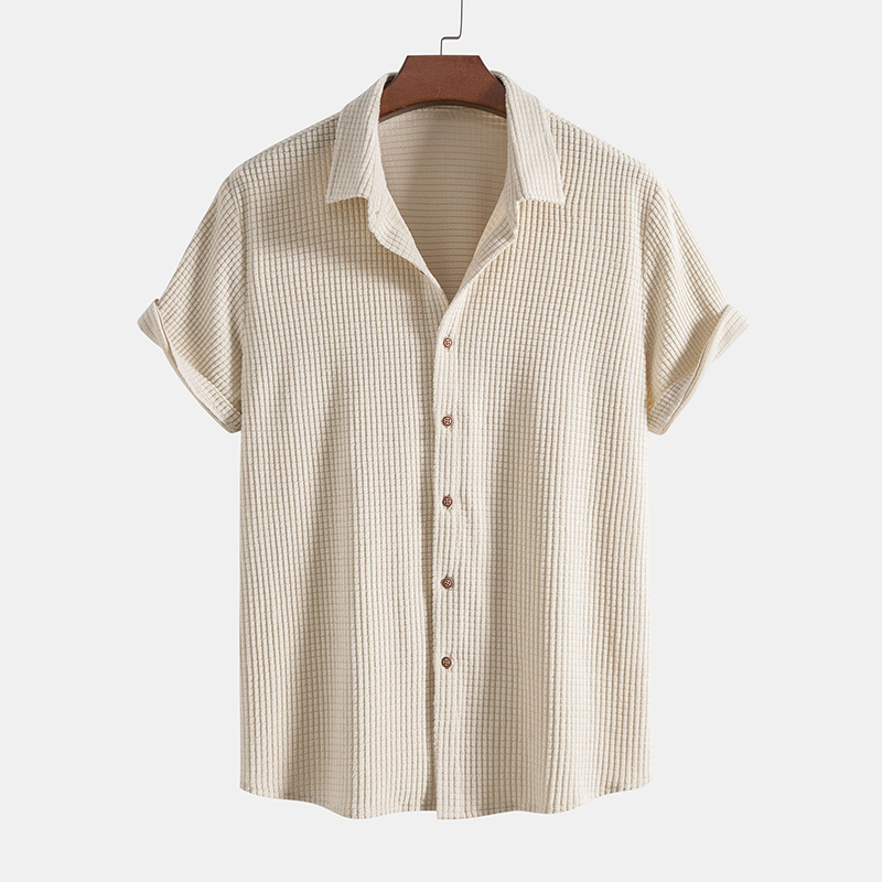 Nyári Férfi Pihenőszett Waffle Mintával – Lenn