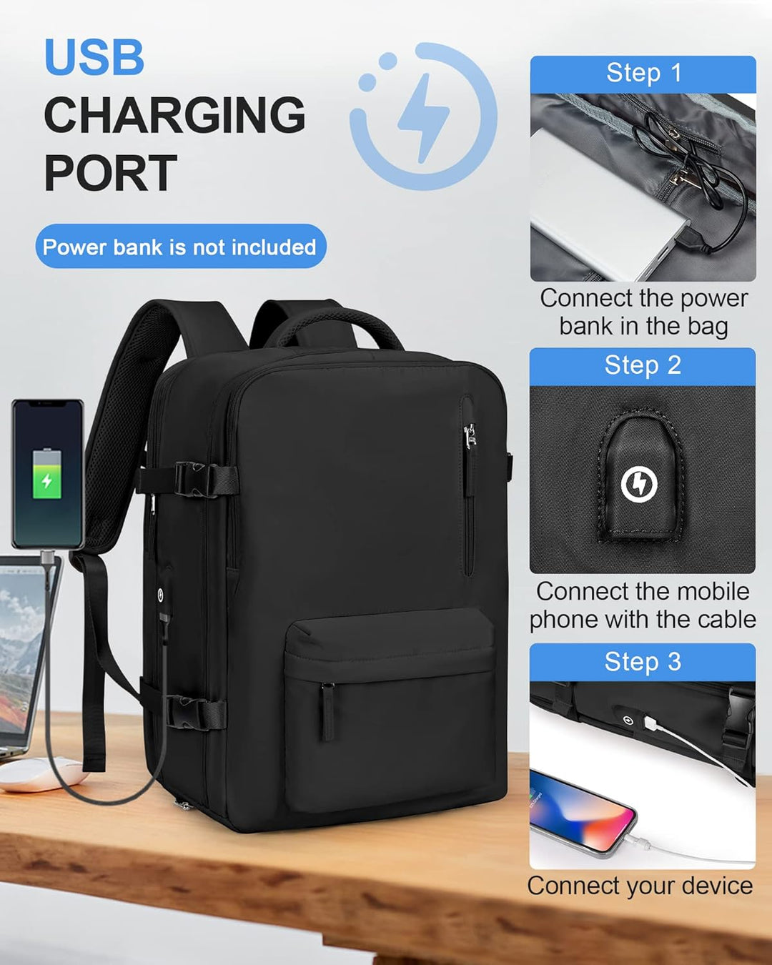 Többrekeszes laptop táska állítható vállpánttal