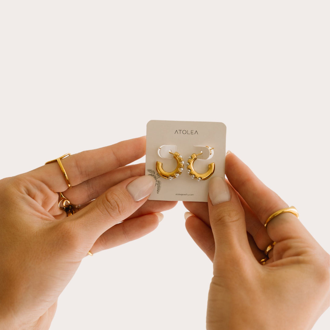 Mini Gyöngy Fülbevalók - Liora