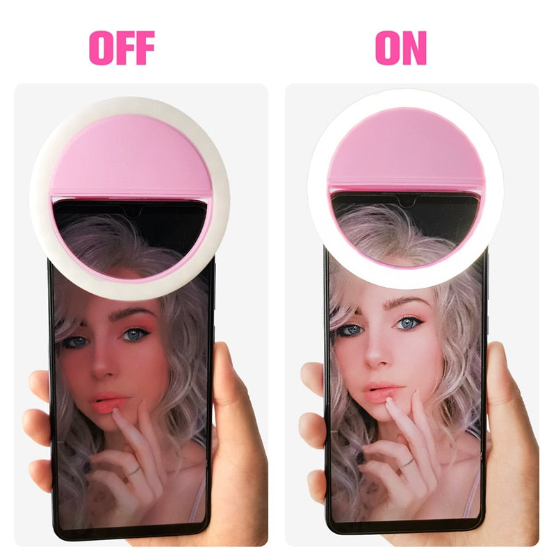 Hordozható Selfie Gyűrűlámpa - GlowSnap