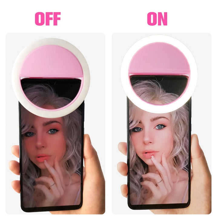 Hordozható Selfie Gyűrűlámpa - GlowSnap
