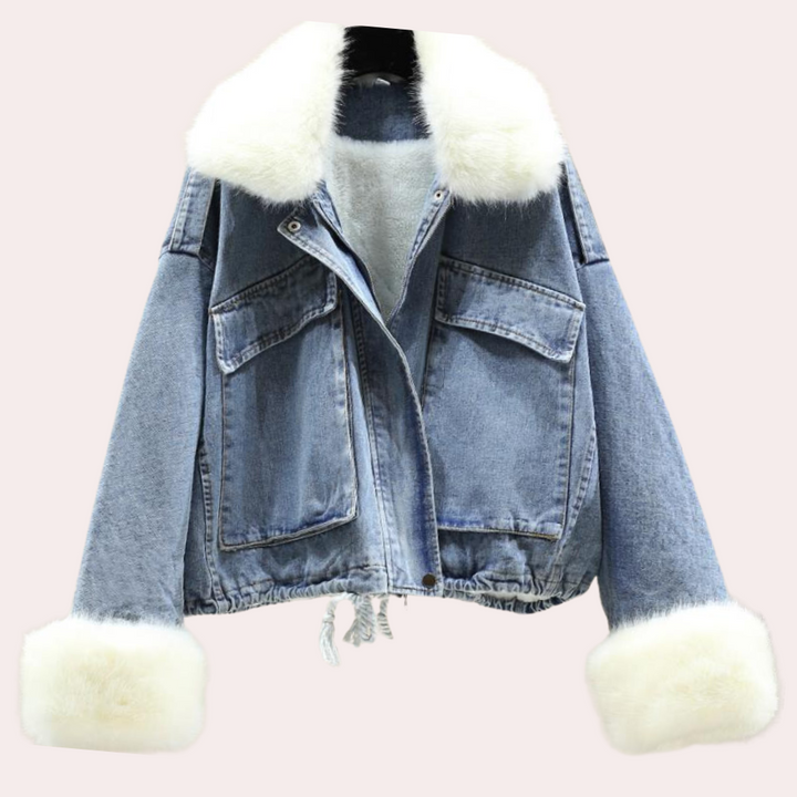 Meleg Denim Téli Kabát Nőknek - Mira
