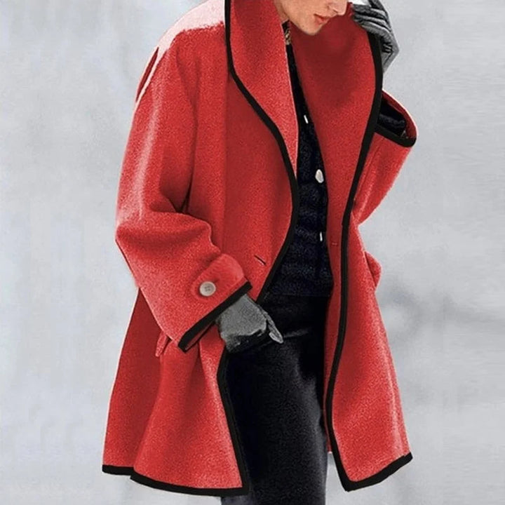 Meleg téli gyapjú női trench coat - Emma