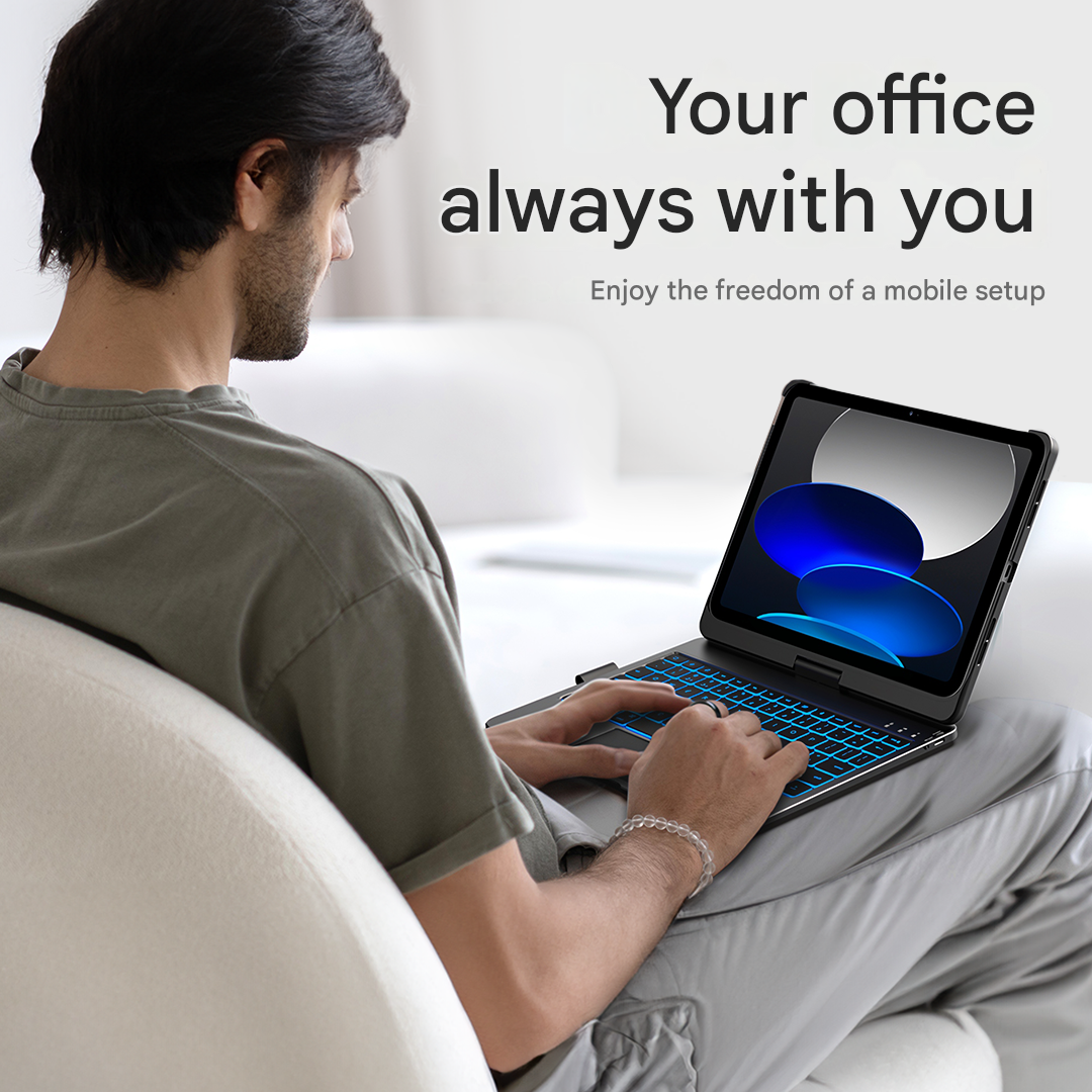 Vezeték nélküli 360°-ban forgatható billentyűzet - KeySpin borító