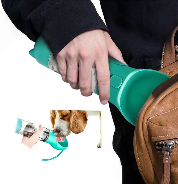 3 az 1-ben Hordozható Vízpalack Háziállatoknak - PawHydrate Pro