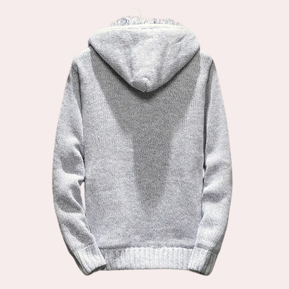 Klassiek kötött kapucnis kardigán férfiaknak - Milan