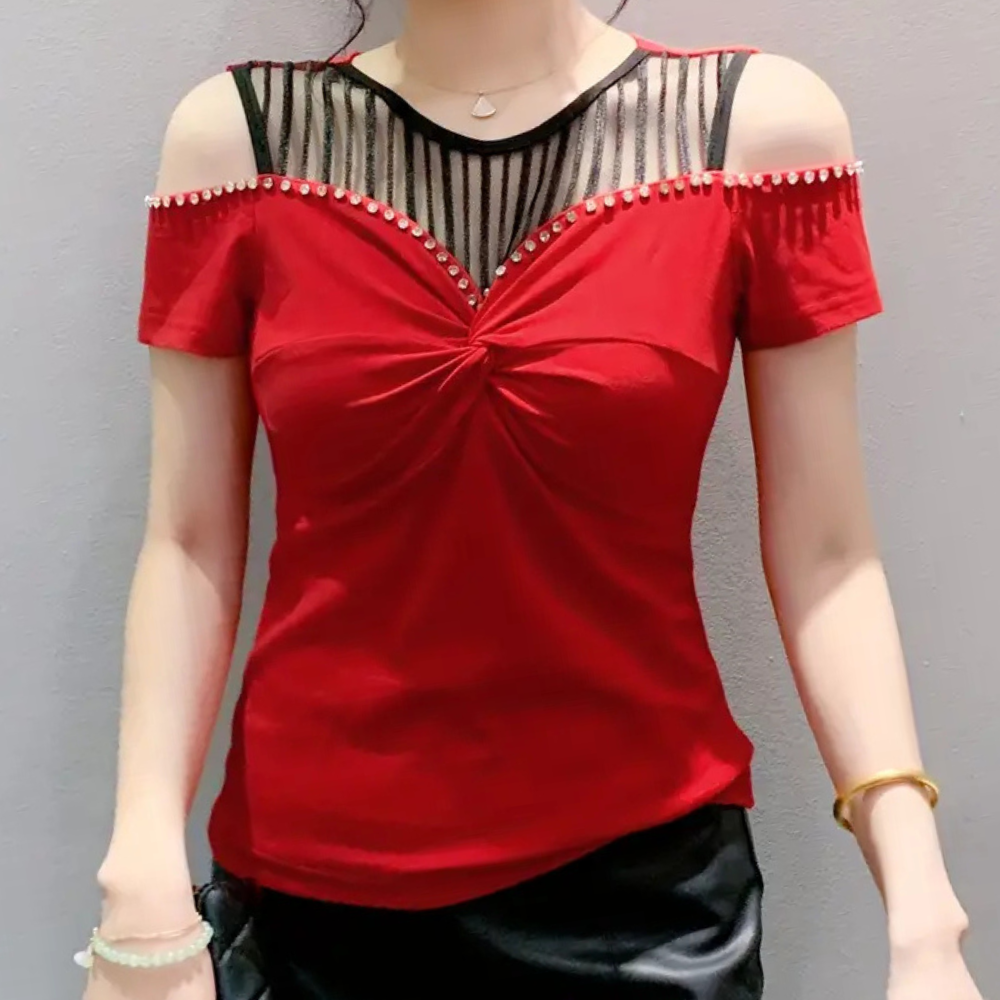 Trendy Cold-Shoulder Top hölgyeknek - Fenna