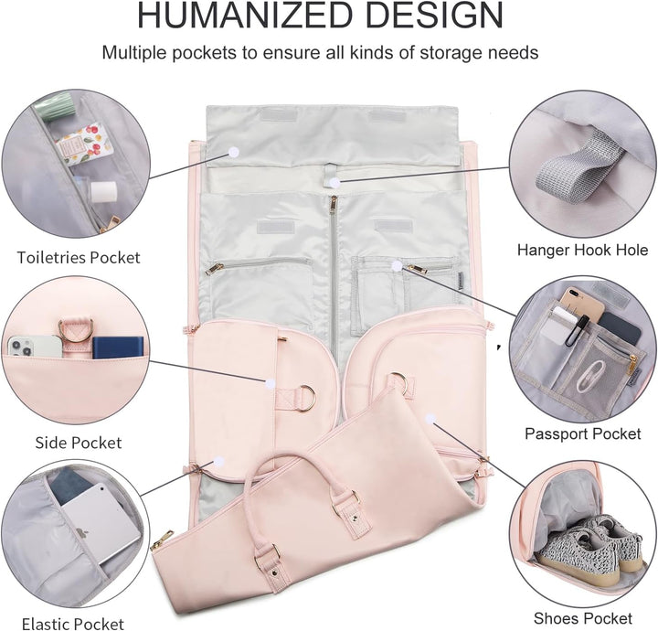 Átalakítható PU bőrből készült ruházati duffel – Kézipoggyász hétvégi edzőtáska