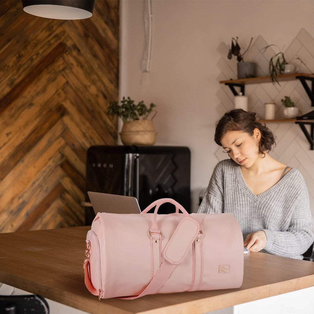 Átalakítható PU bőrből készült ruházati duffel – Kézipoggyász hétvégi edzőtáska