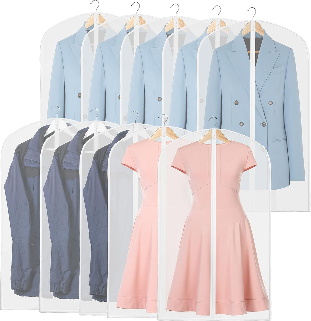 Átlátszó, teljes hosszúságú ruhazsákok - 10 db-os öltöny- és ruha tároló zsák (Vásárolj 1-et, és kapj 1-et INGYEN)