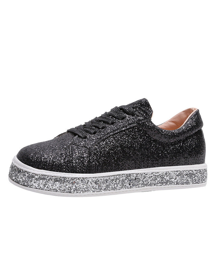 Stílusos Plateau Csillogó Női Sneakers - Sienna