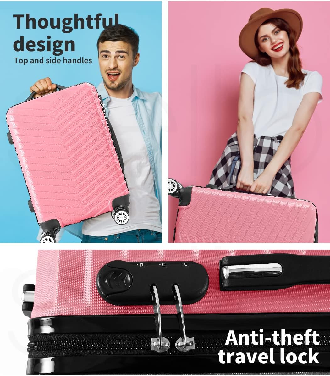 Keményhéjú Kézipoggyász Zárral és Forgó Kerekekkel – Rosemont