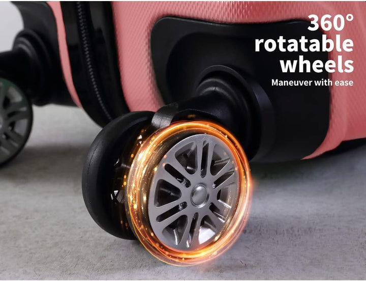 Keményhéjú Kézipoggyász Zárral és Forgó Kerekekkel – Rosemont