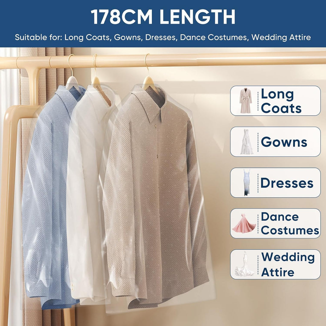 Átlátszó Ruhazsák Készlet – Készlet Védőborítás Ruhákhoz és Utazáshoz (Vásárolj 1-et, és 1-et INGYEN kapsz)