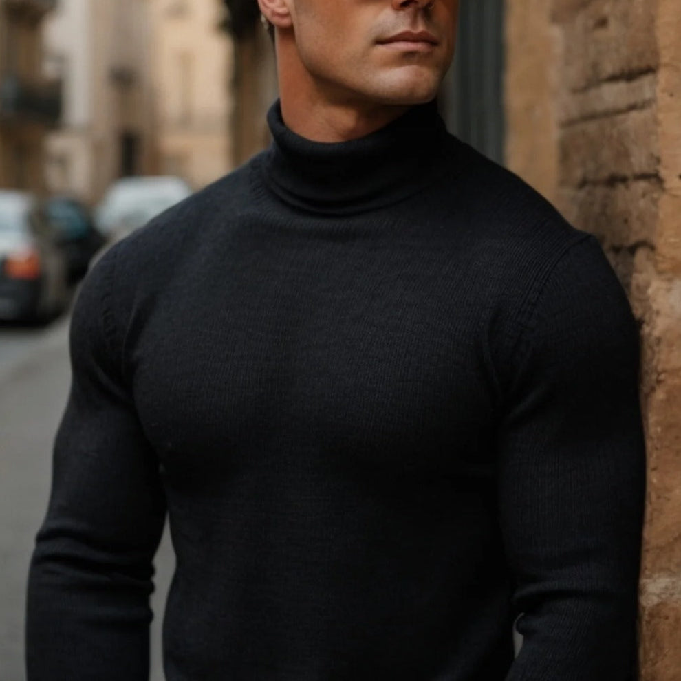 Puhább és Kényelmes Férfi Garbópulóver Pamutból – Jonas