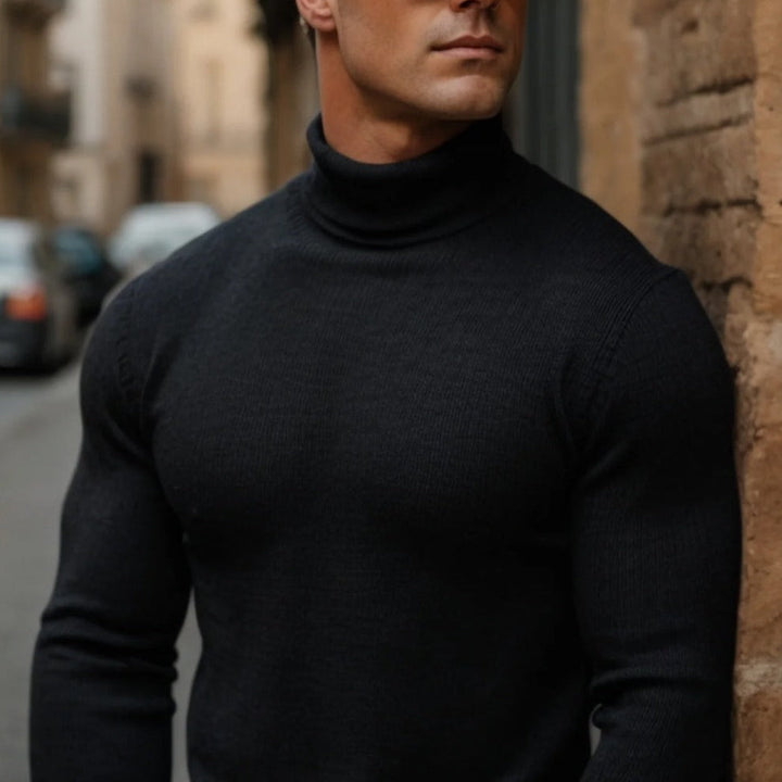 Puhább és Kényelmes Férfi Garbópulóver Pamutból – Jonas