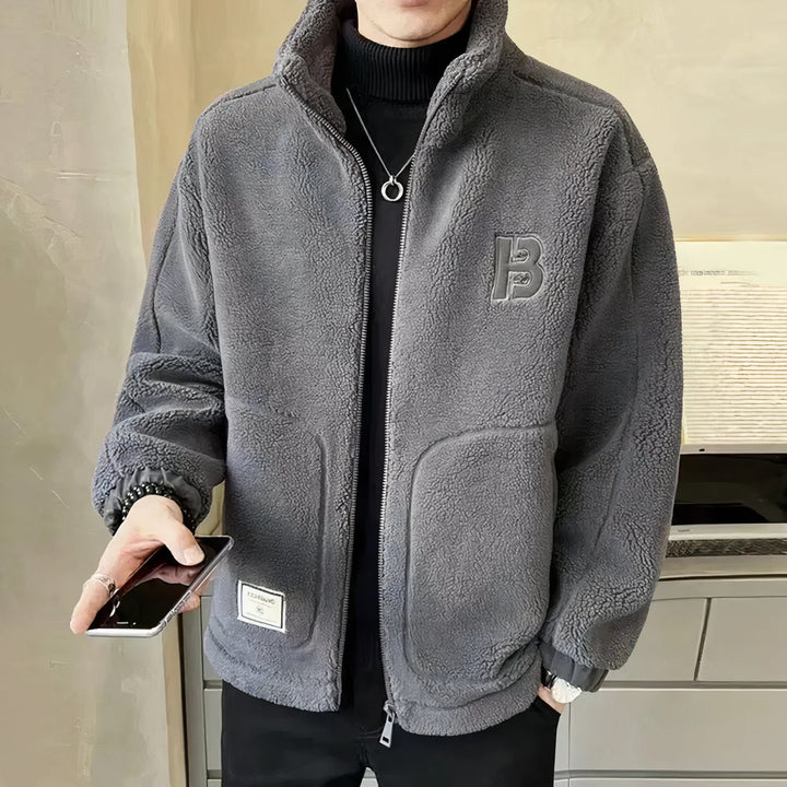 Férfi Fleece Zsákos Kabát Magas Gallérral – Milan