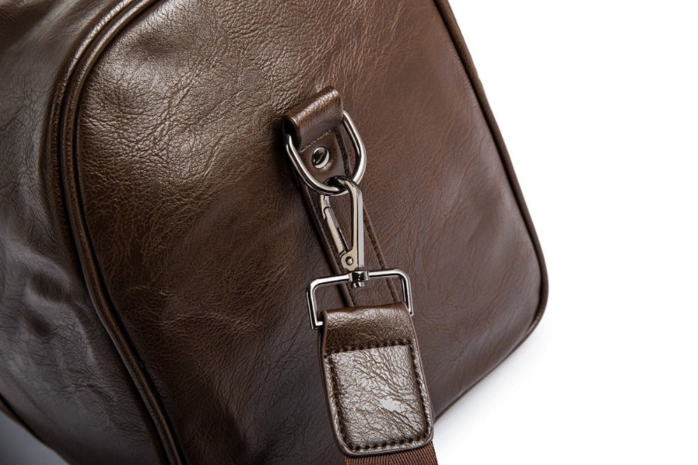 Nagy kapacitású bőr utazótáska – Könnyű és tartós kézipoggyász