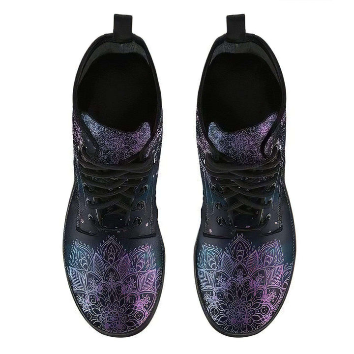 Női bokacsizmák őszi levél és holdmotívummal - Selene