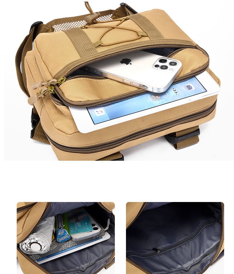 Tartós Taktikai Mellkasi Tartó Táska – Vízálló, Többzsebes Kültéri Felszerelés