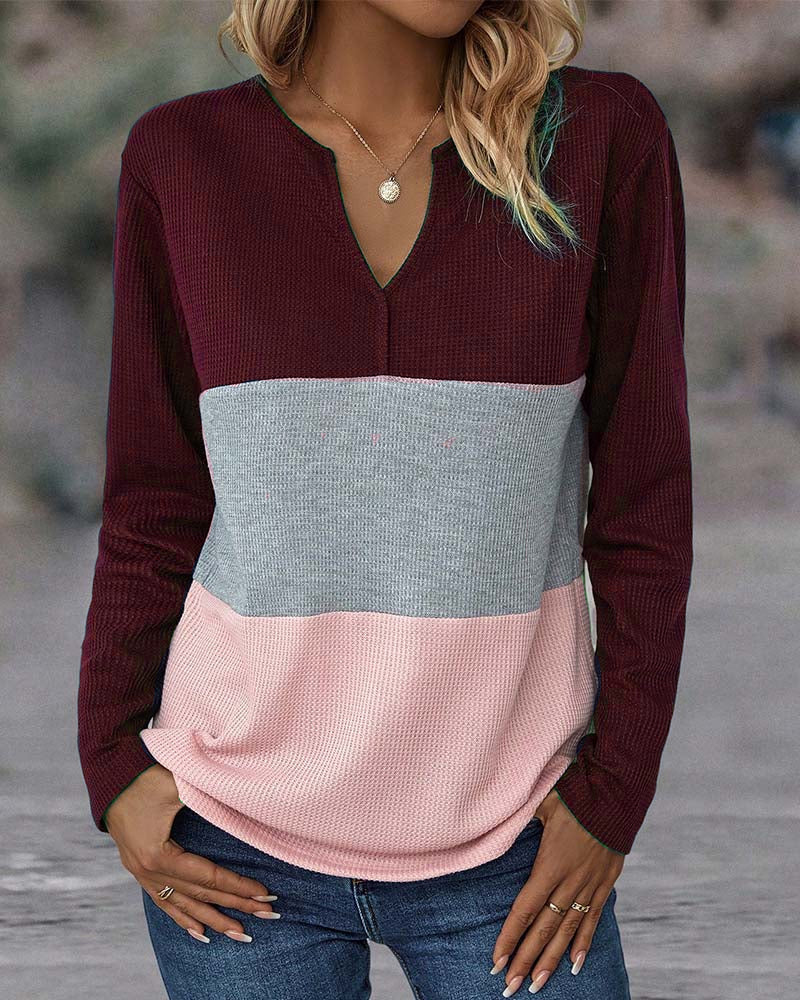 Casual Női Pulóver Színblokkal – Noëlle