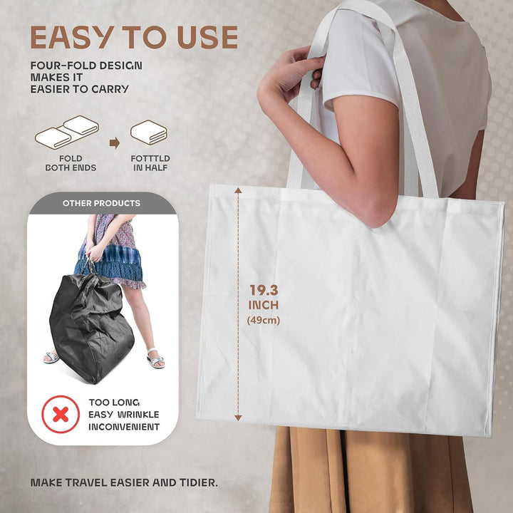 Nehéz kivitelű utazó ruhatartó táska átlátszó ablakkal és kiegészítő zsebekkel – 1+1 INGYEN